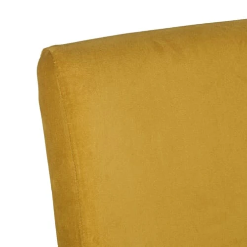 Maisons Du Monde Housse De Chaise En Velours Jaune Moutarde, OEKO-TEX® 6 Maisons Du Monde Housse De Chaise En Velours Jaune Moutarde, OEKO-TEX® – Image 4