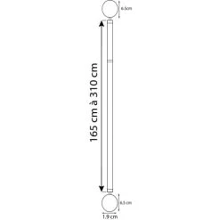 SECODIR Kit Tringle Extensible ø 16/19mm 165 à 310 Cm -Maisons Du Monde Boutique kit tringle extensible oe 16 19mm 165 a 310 cm 4