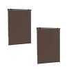 RED DECO Lot De 2 Stores Enrouleur D'extérieur 120x225 Cm Taupe Universel