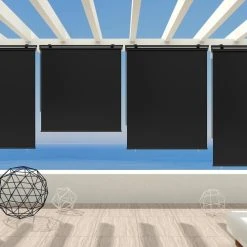 RED DECO Lot De 3 Stores Enrouleur D'extérieur 120x225 Cm Gris Universel -Maisons Du Monde Boutique lot de 3 stores enrouleur d exterieur 120x225 cm gris universel 1