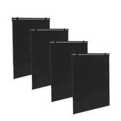 RED DECO Lot De 4 Stores Enrouleur D'extérieur 120x225 Cm Gris Universel