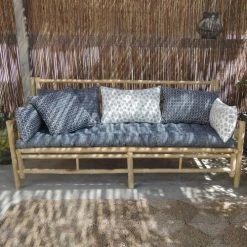 Casatera Matelas De Sol Coton Block Print Imprimé Blanc Sur Fond Bleu De Prusse -Maisons Du Monde Boutique matelas de sol coton block print imprime blanc sur fond bleu de prusse 2