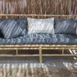 Casatera Matelas De Sol Coton Block Print Imprimé Blanc Sur Fond Bleu De Prusse -Maisons Du Monde Boutique matelas de sol coton block print imprime blanc sur fond bleu de prusse 4