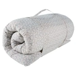 Maisons Du Monde Matelas De Sol En Coton Recyclé Bleu Clair Motif Floral 90x190 -Maisons Du Monde Boutique matelas de sol en coton recycle bleu clair motif floral 90x190 1000 16 12 223872 3