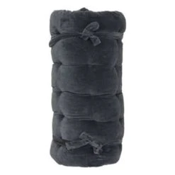 Home Maison Matelas De Sol En Velours Avec Pompons Gris Foncé 120 X 60 -Maisons Du Monde Boutique matelas de sol en velours avec pompons gris fonce 120 x 60 2