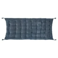 Home Maison Matelas De Sol En Velours Avec Pompons Vert 60 X 120 Cm -Maisons Du Monde Boutique matelas de sol en velours avec pompons gris fonce 120 x 60