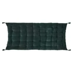 Home Maison Matelas De Sol En Velours Avec Pompons Vert 60 X 120 Cm -Maisons Du Monde Boutique matelas de sol en velours avec pompons vert 60 x 120 cm 2