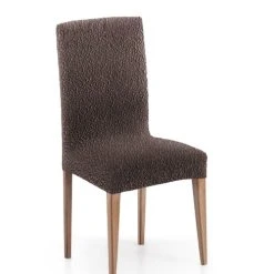 Eysa Pack 2 Housses De Chaise Avec Dossier Extensible Marron 40 - 50 Cm