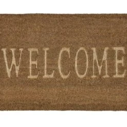 Andrea House Paillasson Avec Message En Fibre De Coco Marron 40 X 60