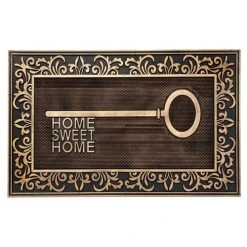 Wadiga Paillasson Caoutchouc Clef Home Sweet Home 75x45x0,7cm