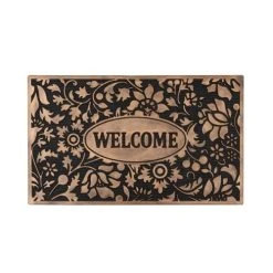 Wadiga Paillasson Caoutchouc Welcome Fleurs 75x45x1cm