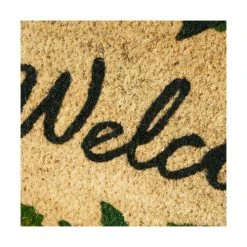 Wadiga Paillasson Coco Feuilles Vertes Welcome 60x40x1,5cm -Maisons Du Monde Boutique paillasson coco feuilles vertes welcome 60x40x1 5cm 2