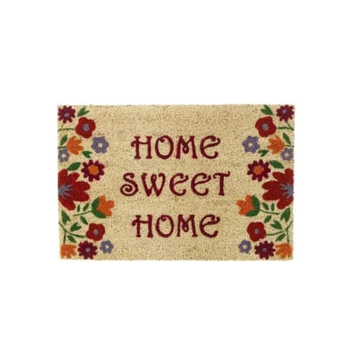 Wadiga Paillasson Coco Fleurs Multicolores Home Sweet Home 60x40x1,5cm 3 Wadiga Paillasson Coco Fleurs Multicolores Home Sweet Home 60x40x1,5cm