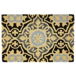 Wadiga Paillasson Coco Gris Façon Carreaux De Ciment 60x40x1,5cm