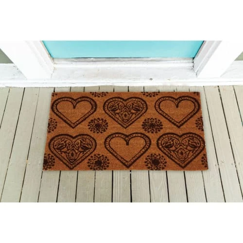 Aubry Gaspard Paillasson Coco Intérieur Extérieur 75 X 45 Cm 6 Coeurs 4 Aubry Gaspard Paillasson Coco Intérieur Extérieur 75 X 45 Cm 6 Coeurs – Image 2