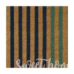 Wadiga Paillasson Coco Rayures Sweet Home Bleu Et Vert 60x40x1,5cm -Maisons Du Monde Boutique paillasson coco rayures sweet home bleu et vert 60x40x1 5cm 2