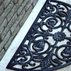 Casame Paillasson D'extérieur Demi-lune En Caoutchouc - 75 X 45 Cm - Noir -Maisons Du Monde Boutique paillasson d exterieur demi lune en caoutchouc 75 x 45 cm noir 1