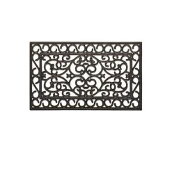 Casame Paillasson D'extérieur Rectangulaire En Caoutchouc - Noir