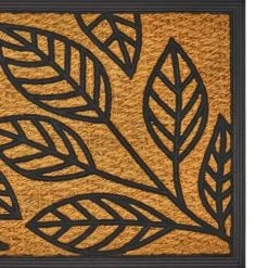 Wadiga Paillasson En Caoutchouc Et Fibres De Coco Feuilles 60x40cm -Maisons Du Monde Boutique paillasson en caoutchouc et fibres de coco feuilles 60x40cm 2