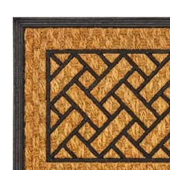 Wadiga Paillasson En Caoutchouc Et Fibres De Coco Imbrication 60x40cm -Maisons Du Monde Boutique paillasson en caoutchouc et fibres de coco imbrication 60x40cm 2