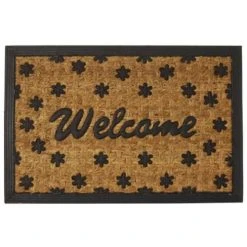 Wadiga Paillasson En Caoutchouc Et Fibres De Coco Welcome 60x40cm