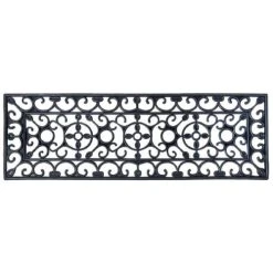 ESSCHERT DESIGN Paillasson En Caoutchouc Noir 74,5x25