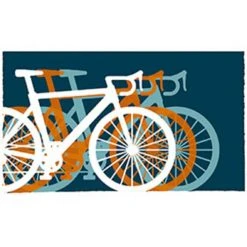 Wadiga Paillasson En Coco Multicolore 3 Vélos 70x40cm