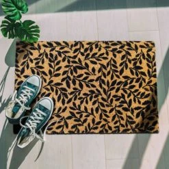 The Deco Factory Paillasson En Fibre De Coco Motif Brindilles Naturel Et Noir 60x40 -Maisons Du Monde Boutique paillasson en fibre de coco motif brindilles naturel et noir 60x40 2