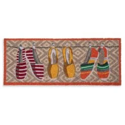 Maisons Du Monde Paillasson En Fibre De Coco Motif Espadrilles Multicolores 75x30