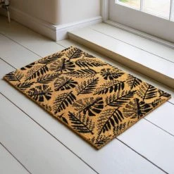 The Deco Factory Paillasson En Fibre De Coco Motif Fougères Naturel Et Noir 60x40 -Maisons Du Monde Boutique paillasson en fibre de coco motif fougeres naturel et noir 60x40 6