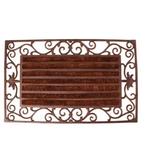 ESSCHERT DESIGN Paillasson En Fonte Et Rouleaux Coco 74x46 3 ESSCHERT DESIGN Paillasson En Fonte Et Rouleaux Coco 74x46