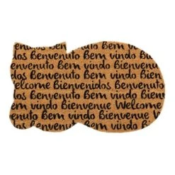 Unimasa Paillasson Essuie-pieds En Forme De Chat 75x45