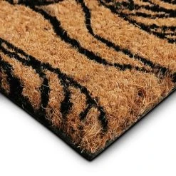 The Deco Factory Paillasson Fibre De Coco Motif Feuilles Naturel-noir 60x40 -Maisons Du Monde Boutique paillasson fibre de coco motif feuilles naturel noir 60x40 3