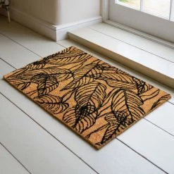The Deco Factory Paillasson Fibre De Coco Motif Feuilles Naturel-noir 60x40 -Maisons Du Monde Boutique paillasson fibre de coco motif feuilles naturel noir 60x40 6