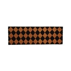 Aubry Gaspard Paillasson Grande Taille En Coco 120 X 40 Cm Damier