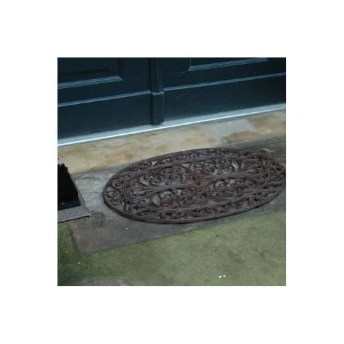 ESSCHERT DESIGN Paillasson Grille En Fonte Ovale 74x48cm 5 ESSCHERT DESIGN Paillasson Grille En Fonte Ovale 74x48cm – Image 3