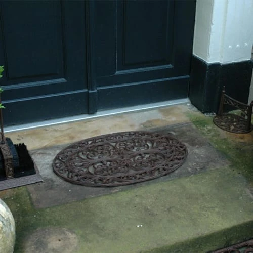 ESSCHERT DESIGN Paillasson Grille En Fonte Ovale 74x48cm 7 ESSCHERT DESIGN Paillasson Grille En Fonte Ovale 74x48cm – Image 5