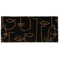 Maisons Du Monde Paillasson Motifs Visages Noirs Et Marron 25x55