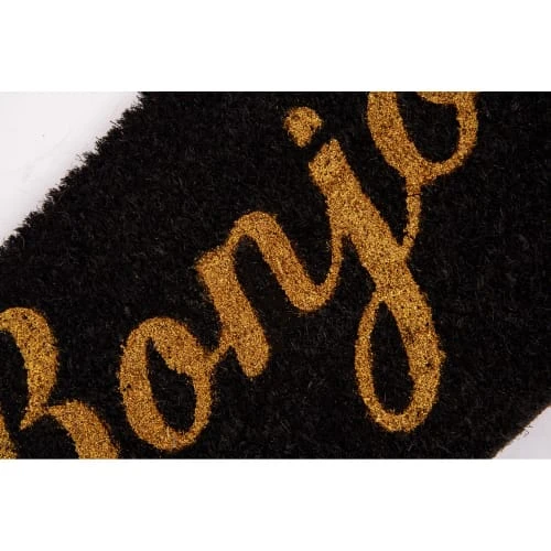 PRESENT TIME Paillasson Rectangulaire En Fibre De Coco 75x26 Cm Noir Et Beige 5 PRESENT TIME Paillasson Rectangulaire En Fibre De Coco 75x26 Cm Noir Et Beige – Image 3