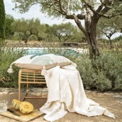 Magma Plaid 100% Coton Gaufré Beige Nature 130x170 -Maisons Du Monde Boutique plaid 100 coton gaufre beige nature 130x170 tanea