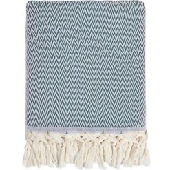 Febronie Plaid 130x170 Bleu Canard -Maisons Du Monde Boutique plaid 130x170 bleu canard 5