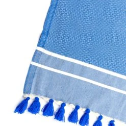 Febronie Plaid 130x170 Bleu Grec 10 Febronie Plaid 130x170 Bleu Grec -Maisons Du Monde Boutique plaid 130x170 bleu grec 2