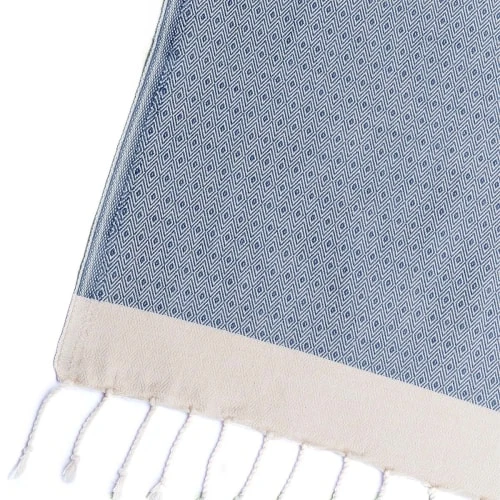 Febronie Plaid 130x170 Bleu Marine 5 Febronie Plaid 130x170 Bleu Marine – Image 3