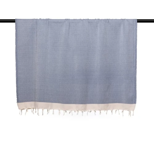 Febronie Plaid 130x170 Bleu Marine 6 Febronie Plaid 130x170 Bleu Marine – Image 4