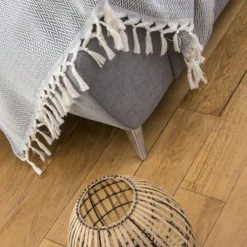 Febronie Plaid 130x170 Gris Chiné -Maisons Du Monde Boutique plaid 130x170 gris chine 2