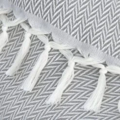 Febronie Plaid 130x170 Gris Chiné -Maisons Du Monde Boutique plaid 130x170 gris chine 3