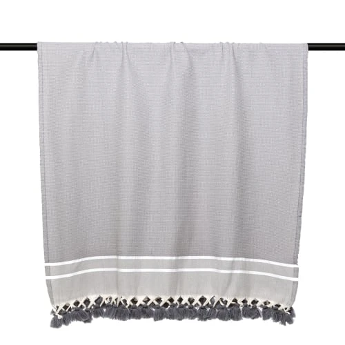 Febronie Plaid 130x170 Gris Moyen 6 Febronie Plaid 130x170 Gris Moyen – Image 4