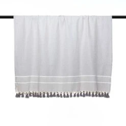 Febronie Plaid 130x170 Gris Perle -Maisons Du Monde Boutique plaid 130x170 gris perle 3