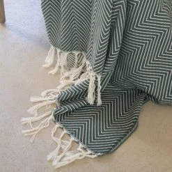 Febronie Plaid 130x170 Kaki -Maisons Du Monde Boutique plaid 130x170 kaki 5