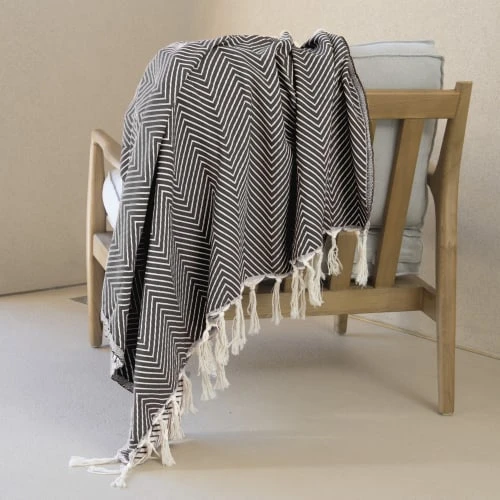 Febronie Plaid 130x170 Noir 3 Febronie Plaid 130x170 Noir